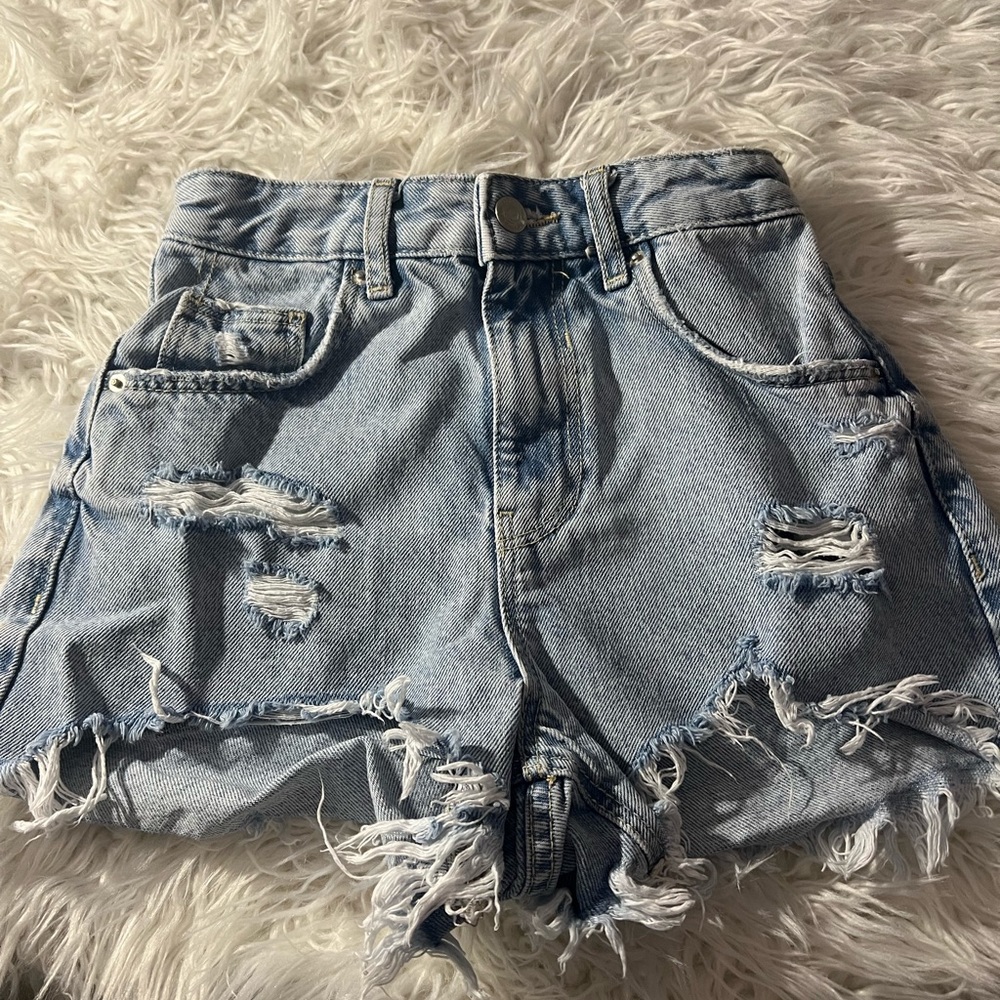 Berhska blue/grey denim shorts. Size00. Fits as size XS